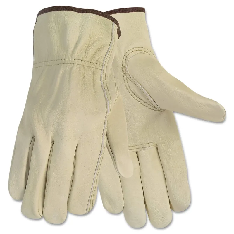 MCR Safety 3215M Economy Leather Driver Gloves Large Beige Pair Authentic