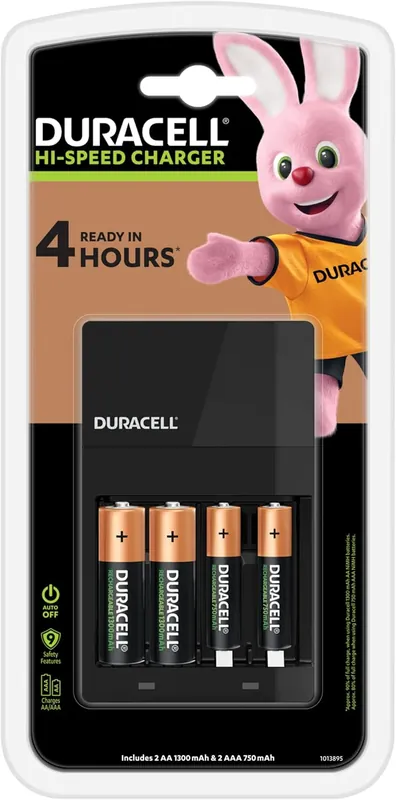 Duracell CEF14 4 Hours Battery Charger with 2 AA and 2 AAA Must Have