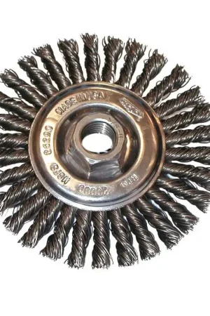 Osborn 26315 Stringer Bead Wire Wheel Brush 6-1/2 Inch Diameter 1/4 Inch x 0.020 Inch Fill Diameter Steel Material Fast Shipping
