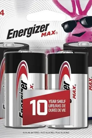 Energizer E95BP-4 Max Alkaline Batteries, Pack Deal