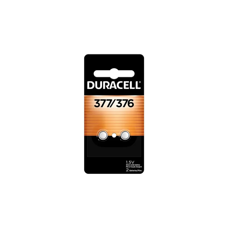 Duracell D377B2PK D377 Button Battery 1.55 V Silver Oxide 2PK Get Yours