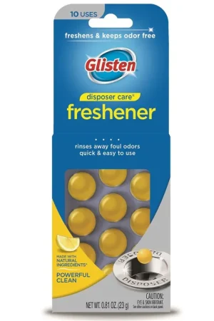 Glisten DPLM12T Lemon Disposer Care Freshener and Cleaner 0.81 oz Tablet, 10-count Tablets per Tray One Day Deal