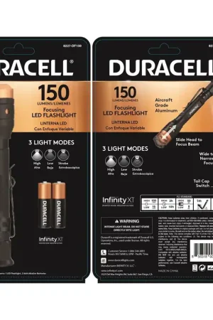 Duracell 8227-DF150 Aluminum Focusing LED Penlight, 150 Lumens, 4 Modes, 2-AAA In Demand