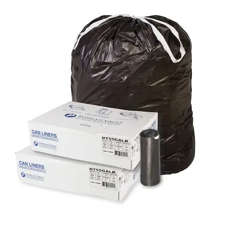 Best Price All-Pro DT32GALK Industrial Draw-Tape Liner 32 Gal .80 Mil Black
