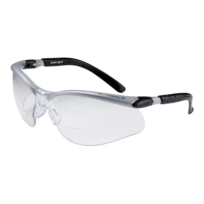 BX 11458-00000-20 3M Dual Reader Protective Eyewear 11458 -00000 -20 Clear Anti -Fog Lens - Silver/Black Frame - +2.0 Top/Bottom Diopter In Demand
