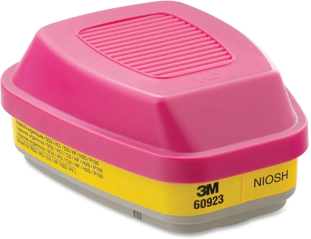 3M 60923 Organic Vapor/Acid Gas Cartridge/Filter P100 2 Pack Express Delivery