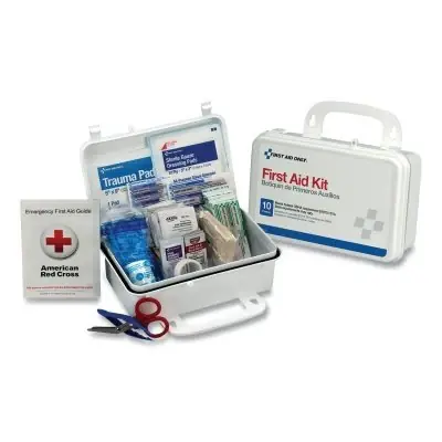 Budget First Aid Only 6060 10 Person ANSI First Aid Kit Weatherproof Plastic Case Wall Mount