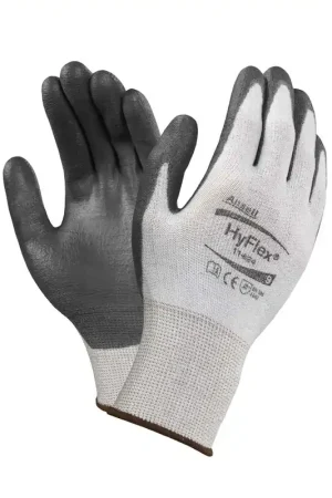 Ansell 11-624-11 HYFLEX 13G LT GY Nylon - Dyneema - & Spandex with Blk PU Palm Coat - Sz 11 Super Sale