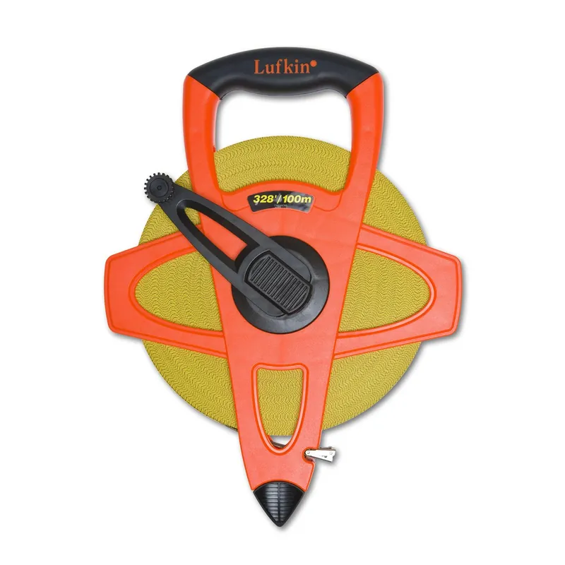 Lufkin FM050CME 1/2" x 50m/164' Hi -Viz Orange Fiberglass SAE/Metric Dual Sided Tape Measure Authentic