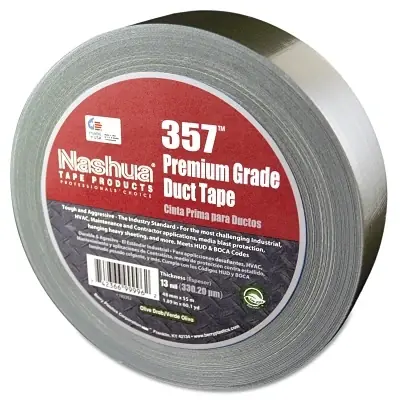 Nashua 1086156 Premium Duct Tapes 2 Inch x 60 Yard x 13 mm Olive Drab Clearance