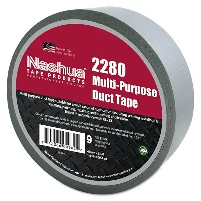 Nashua 1087144 2280 General Purpose Duct Tape Silver 55m x 48mm x 9 mil One Day Deal