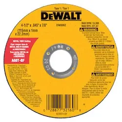 Hassle-Free Returns DeWalt DW8062 Oscillating Titanium Metal Blade Cutting Wheel