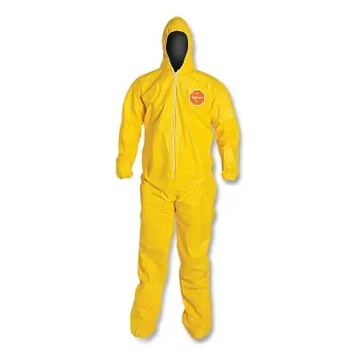 Luxury Dupont QC122SYL5X001200 Tychem 2000 Coverall Serged Seams 5X-Large