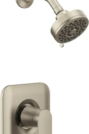 Moen T2472EPBN Genta LX Brushed Nickel Pressure Balancing Eco-Performance Modern Shower Trim with Showerhead and Shower Handle (Posi-Temp Valve Required) Luxury