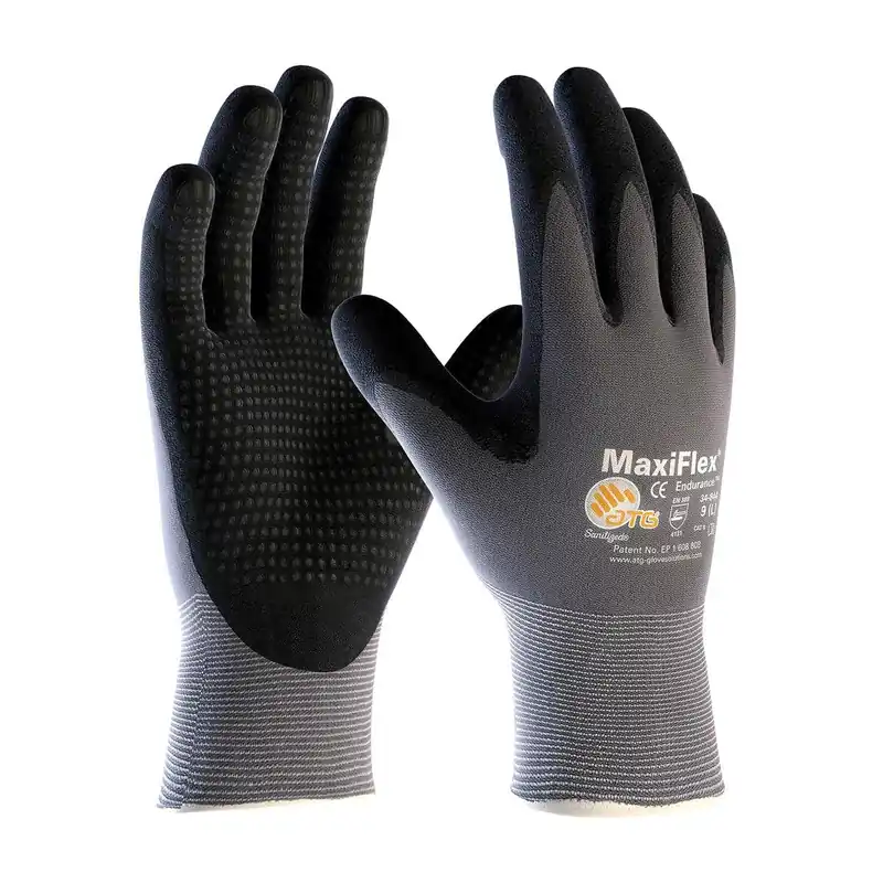 Best Price PIP 34-844/M MaxiFlex Endurance, 15G Gry Nylon Shell, Black MicroFoam Nitrile Dot, Pack of 12 Pairs