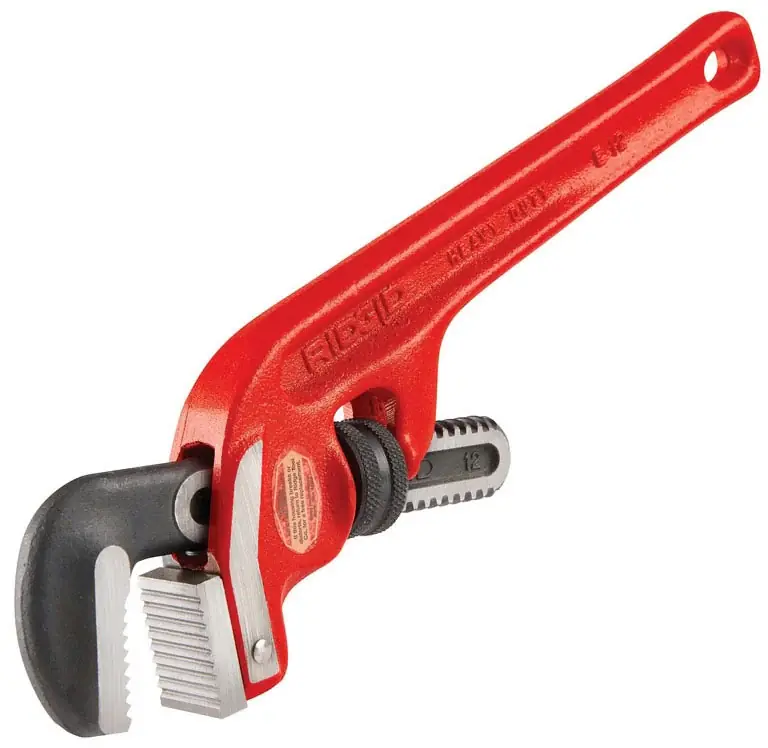 Genuine Ridgid 31065 2 Jaw Capacity, 12 L, Steel, Heavy Duty, End Pipe Wrench