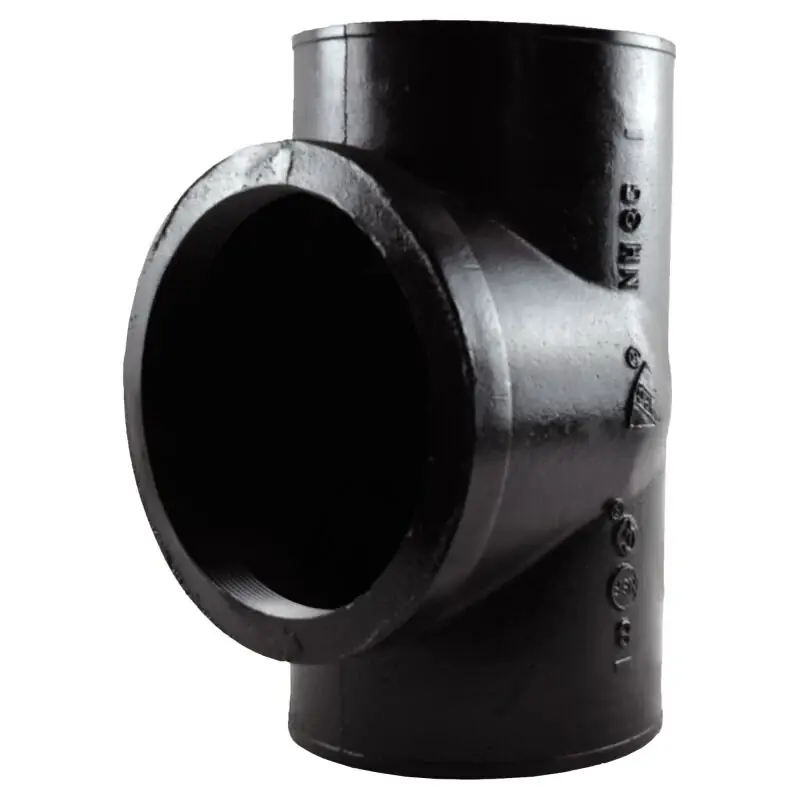 Charlotte Pipe NH-36 10 10X10 Cast Iron No Hub Test Tee w/o Brass Plug Buy Direct