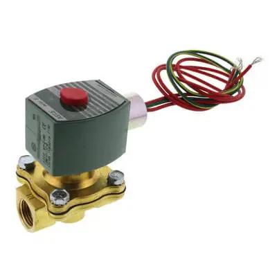 ASCO CONTROLS 8210G007 120/60 110/50VAC 1/2 NPT. 2 Way N.C. Brass Solenoid Valve For Air Water Light Oil 300 PSI Max. 5 PSI Min. Direct From Factory