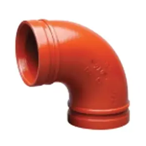 Popular Victaulic F024010P00 Grooved Elbows Ductile Iron 90 Degree 2-1/2 Inch Orange Enamel - VI10.212