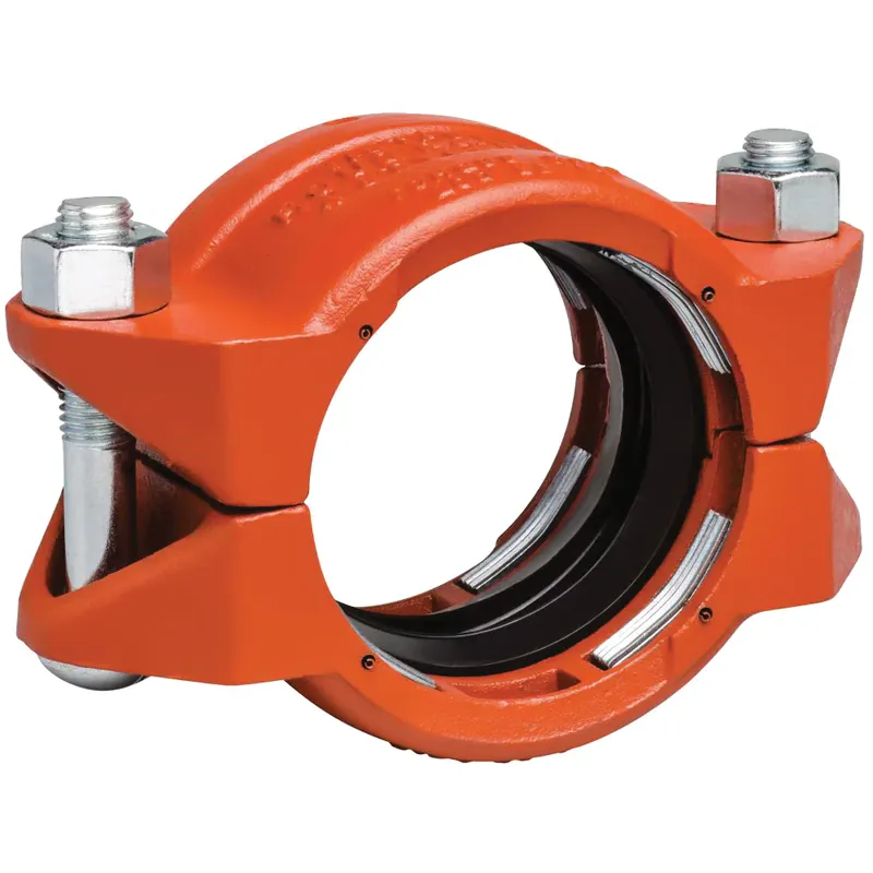 Victaulic L030099PE0 Roust A Bout Style 99 Orange Enamel Coated Ductile Iron Coupling with Grade E Gasket 3 IN Plain End Shop Now