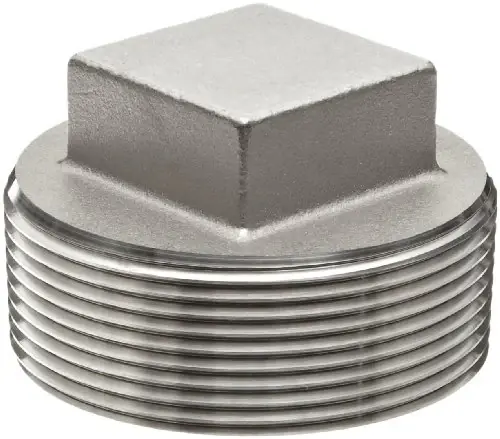 Shop Now Merit Brass K617-08 Stainless Steel 316 Cast Pipe Fitting, Square Head Cored Plug, Class 150, 1/2 NPT Male