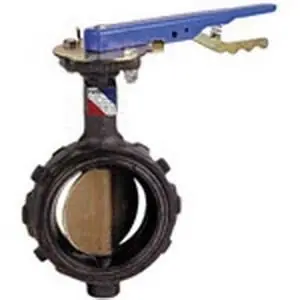 NIBCO NLH100K WD-2000 Series 6 in 200 psi Ductile Iron EPDM Butterfly Valve Lever Handle Budget