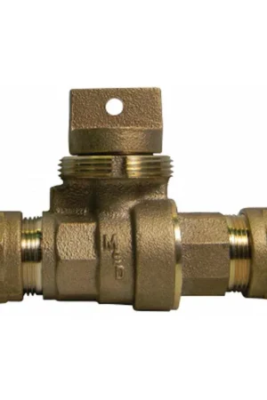 AY McDonald 5142-137 3/4 in. PEP Brass Ball Valve Curb Stop Reduced Price