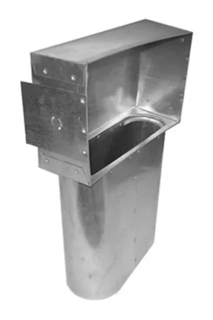 Deflect-O OSTH4105 Fitting, Oval, 4 in x 10 in x 5 in, Galv Genuine