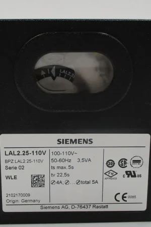 Siemens LAL2.25-110V 110V Oil Burner Control with Air Pressure Supervision, replacement for LAL2-25-110V Crafted